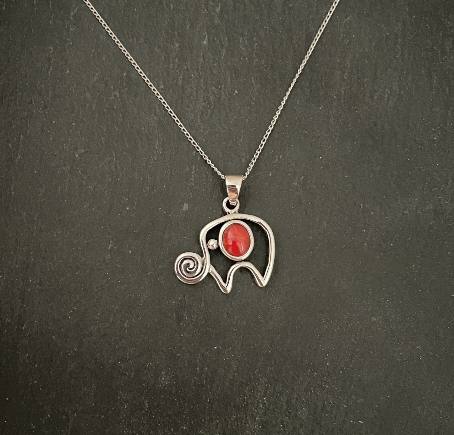 Coral Elephant Pendant image 0