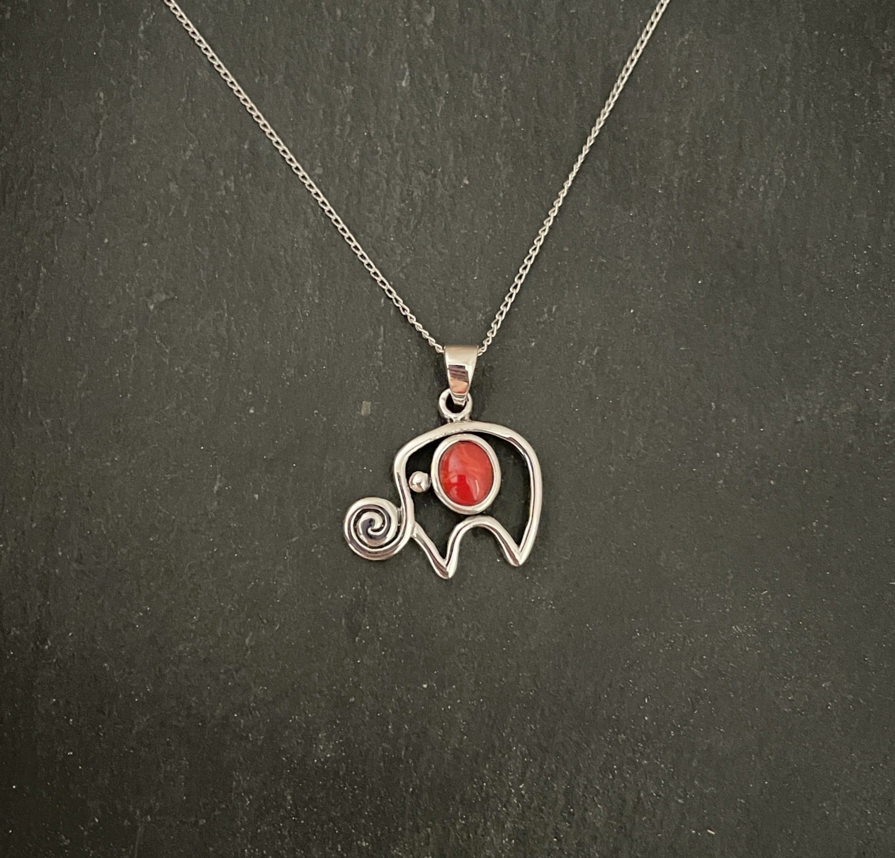 Coral Elephant Pendant image 0