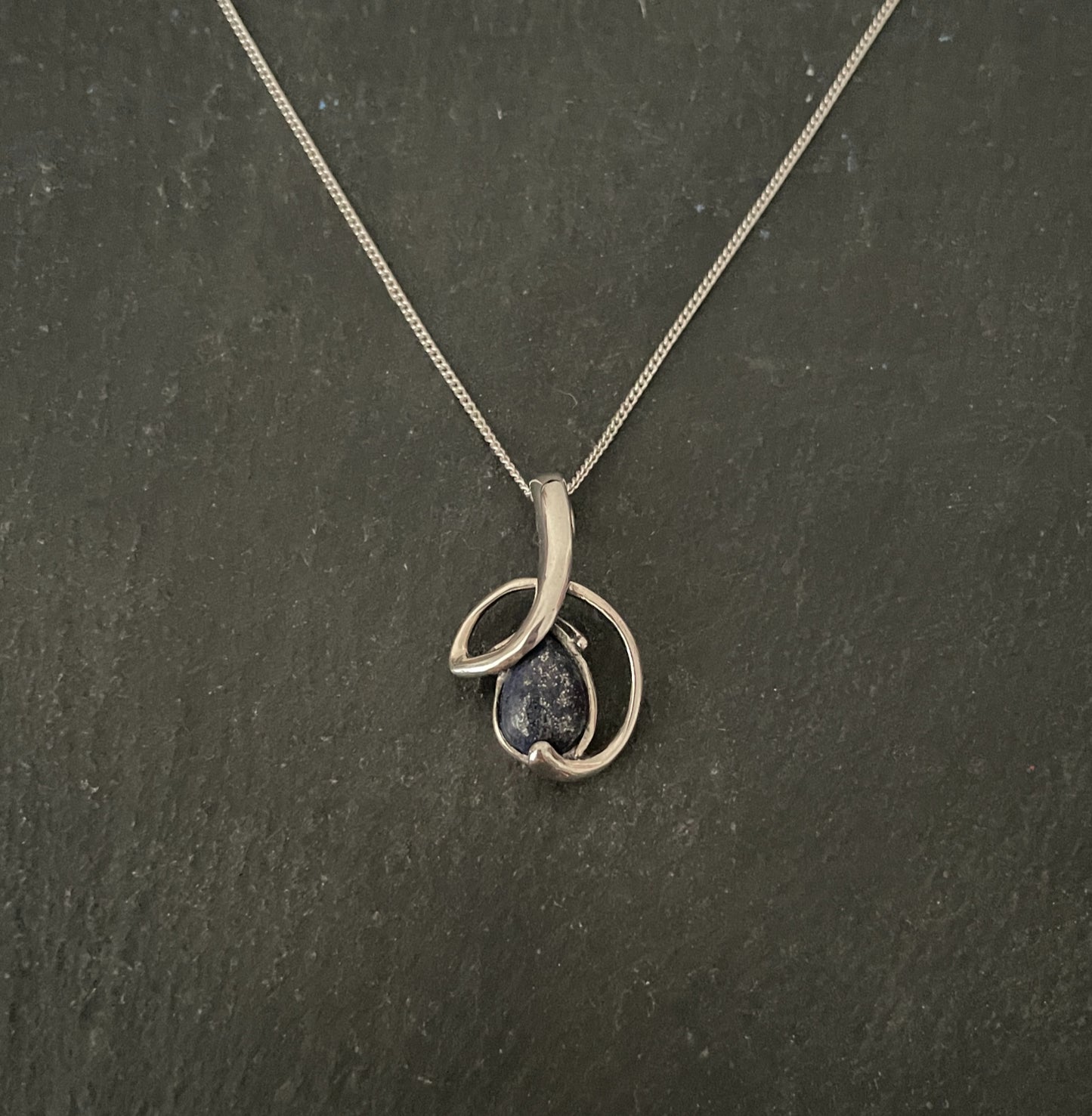 Lazuli and Silver Pendant image 0