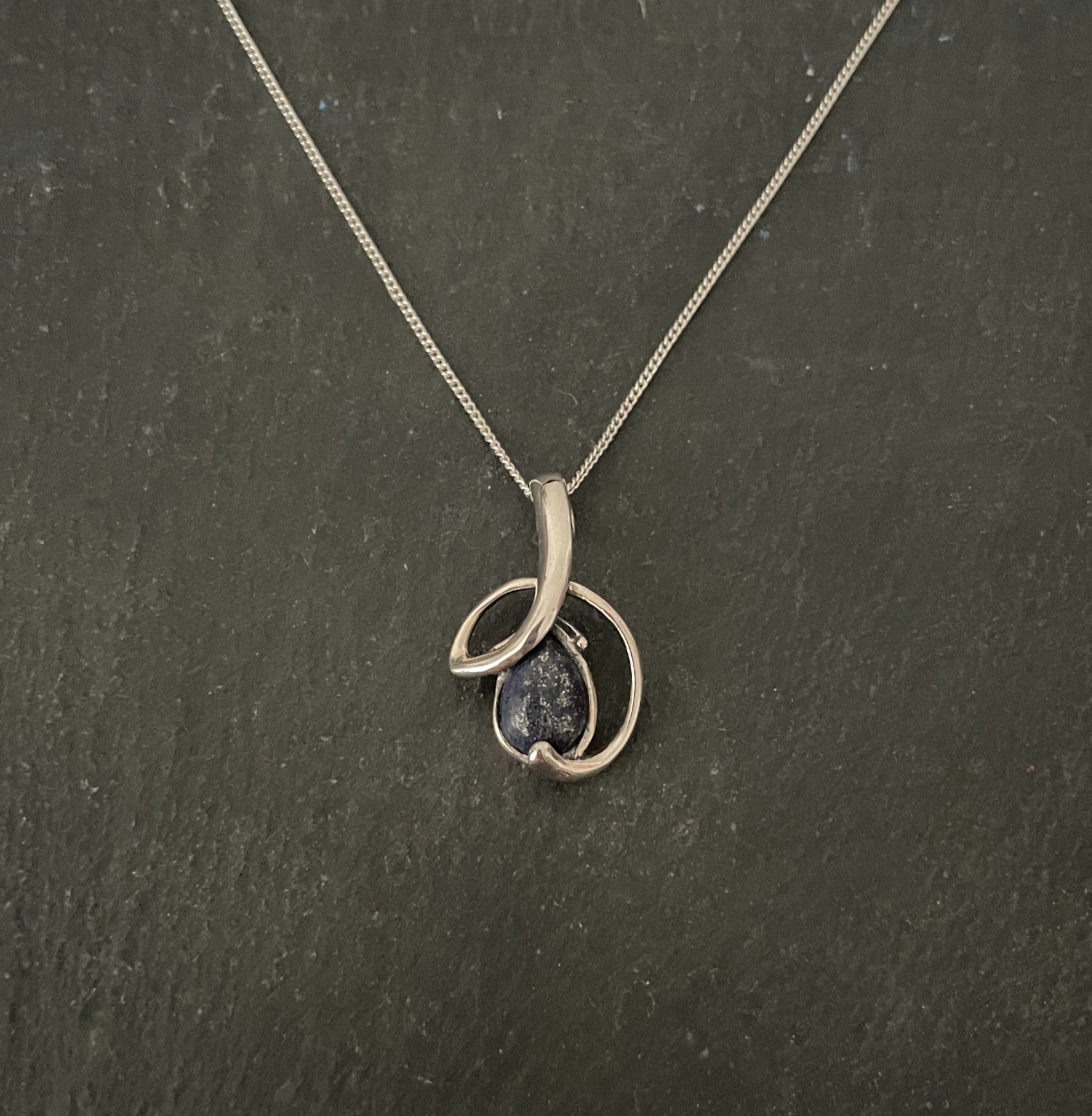 Lazuli and Silver Pendant image 0