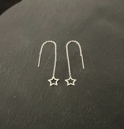 Silver Star Earrings image 1