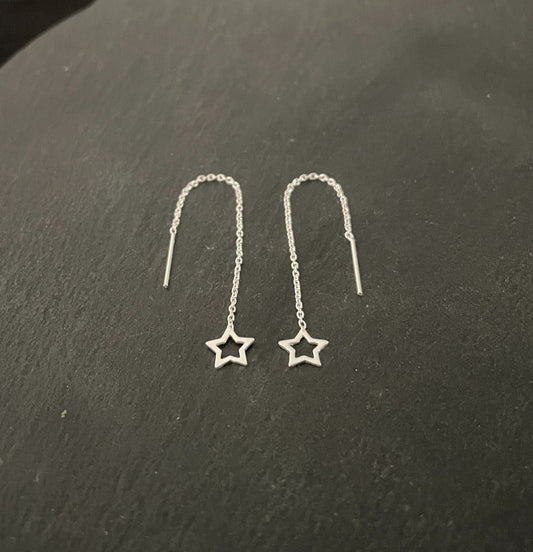 Silver Star Earrings image 1