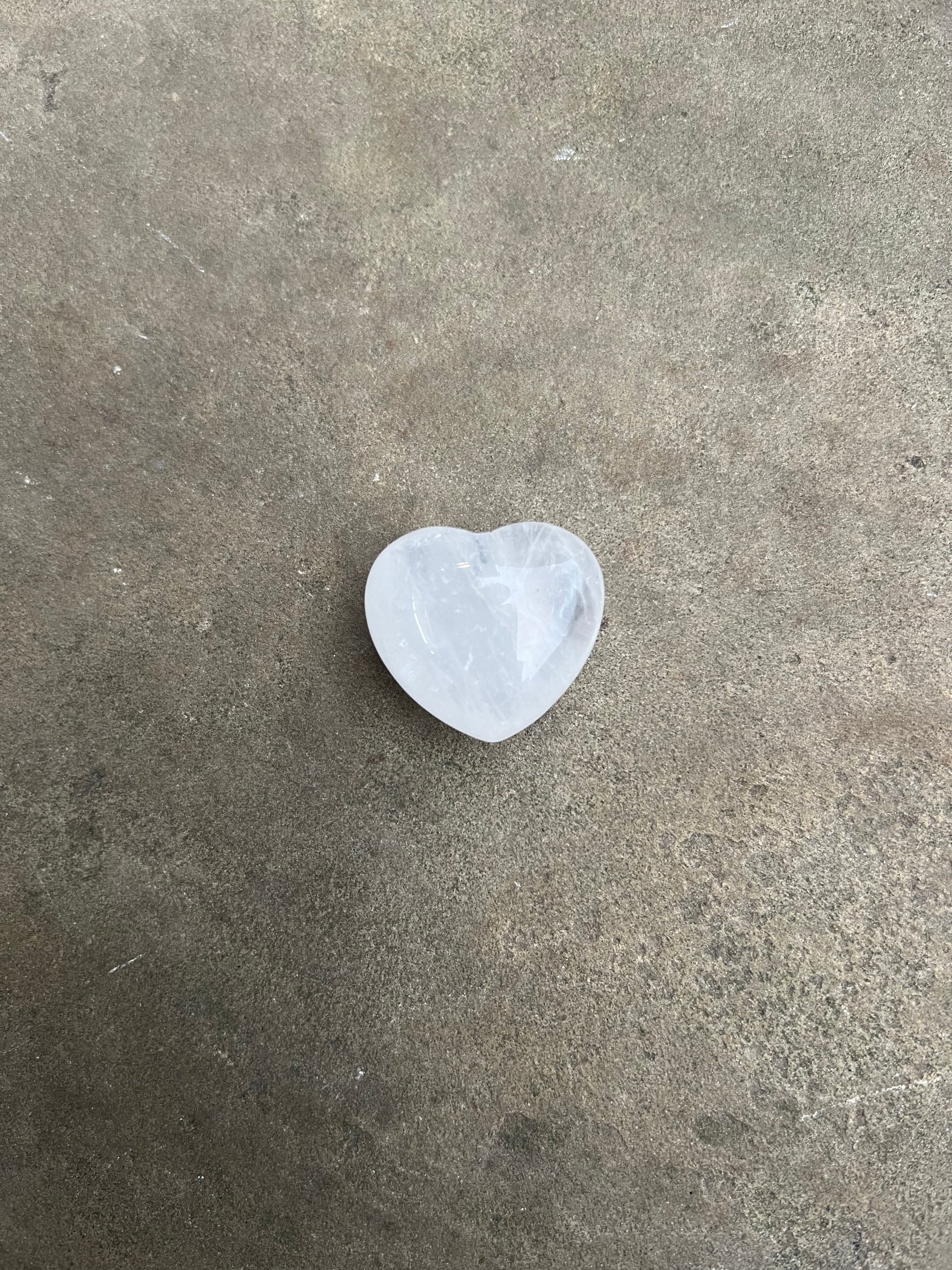 Clear Quartz Bubble Heart image 1