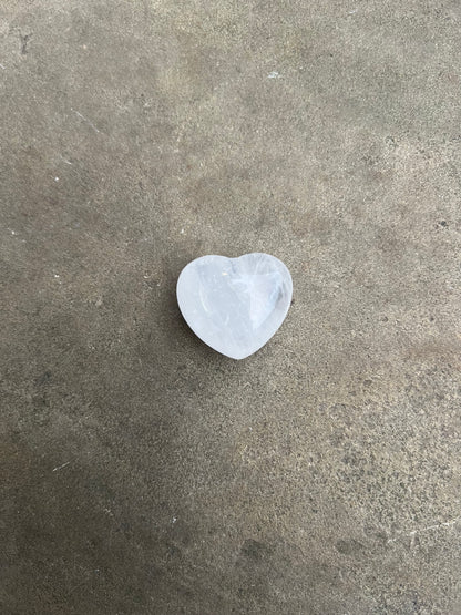 Clear Quartz Bubble Heart image 1