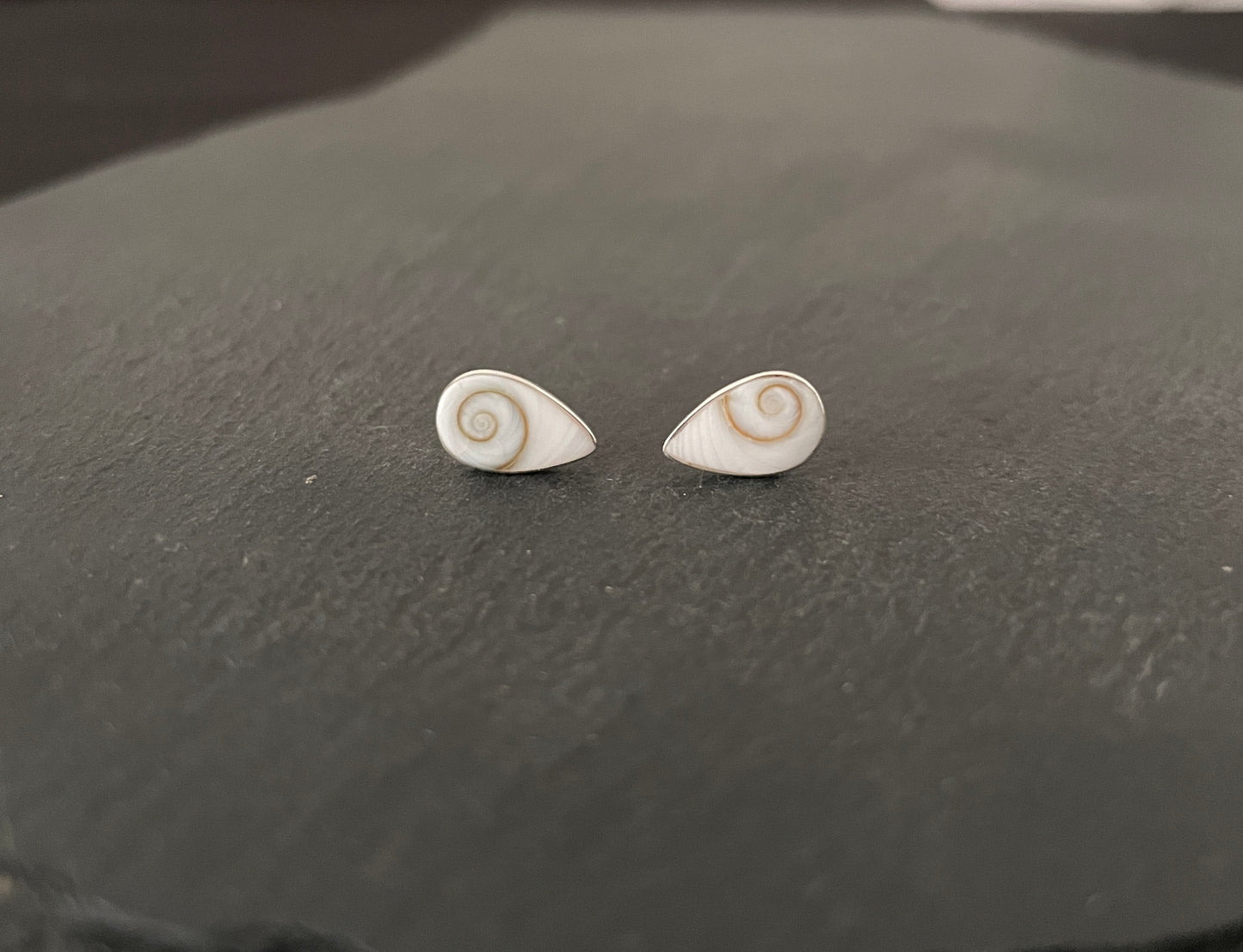 Shiva Shell Teardrop Stud Earrings image 0