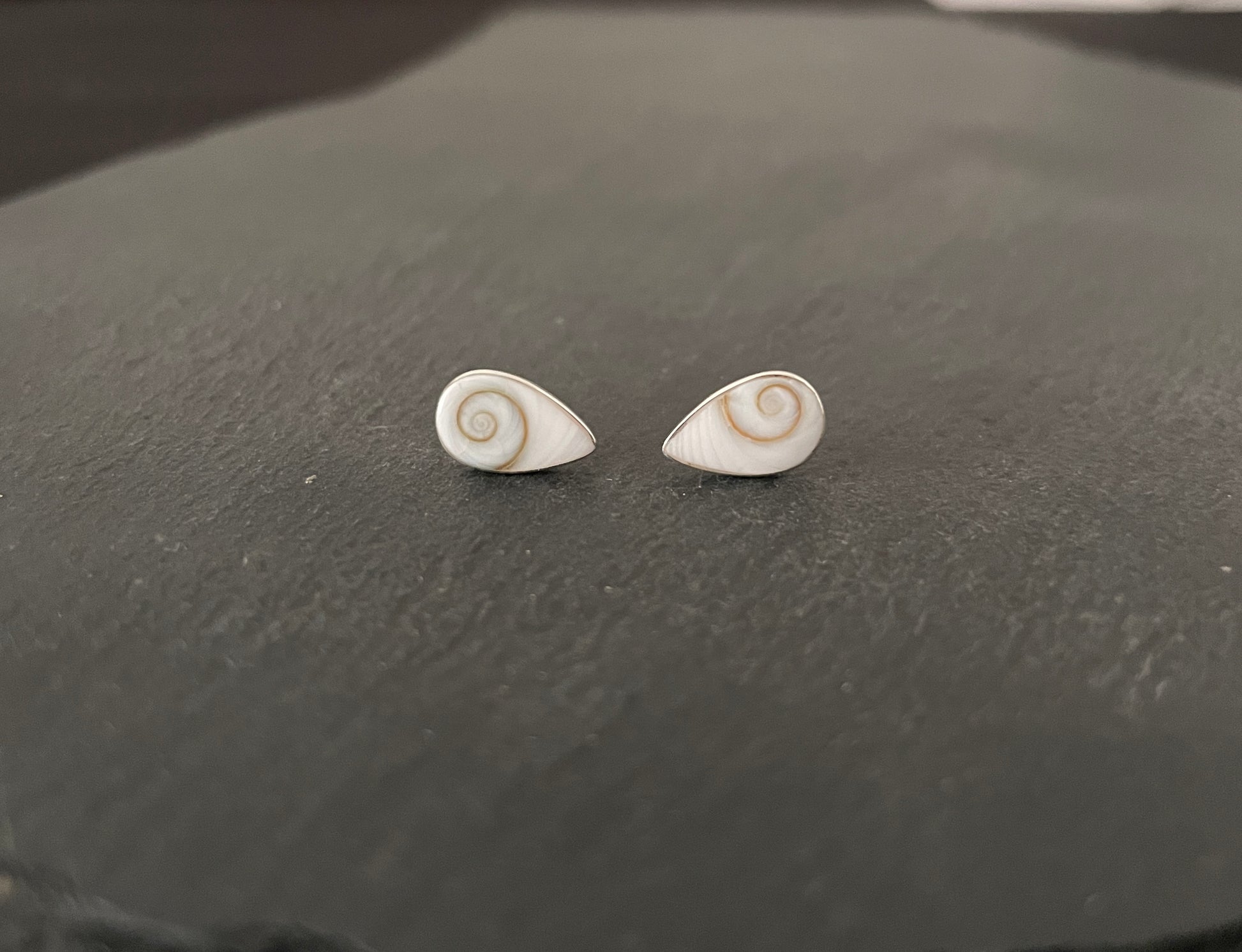 Shiva Shell Teardrop Stud Earrings image 0