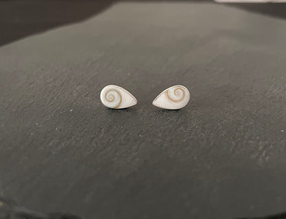 Shiva Shell Teardrop Stud Earrings image 0