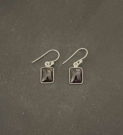 Garnet Rectangle Earrings image 0