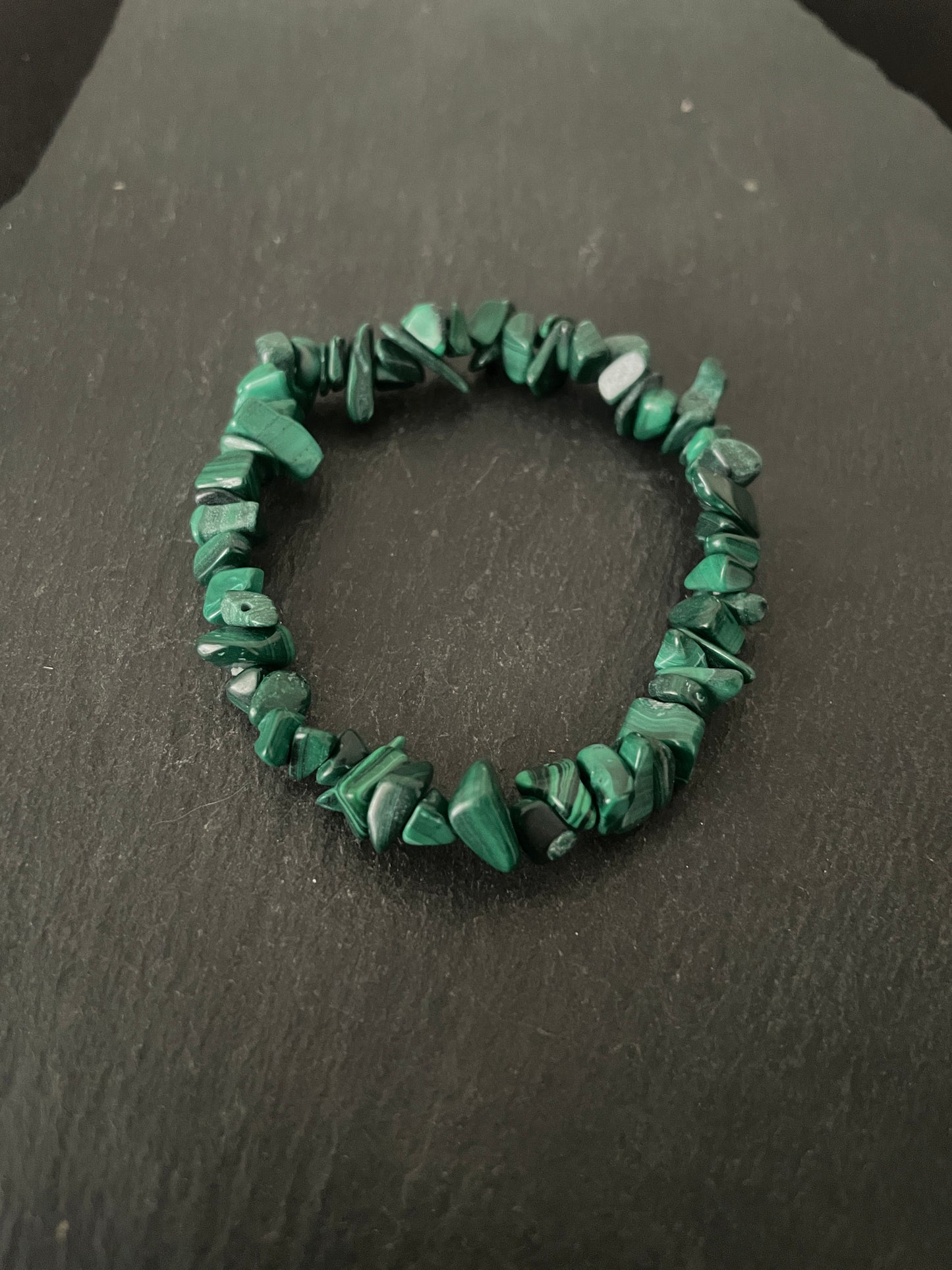 Malachite Chip Bracelet image 0