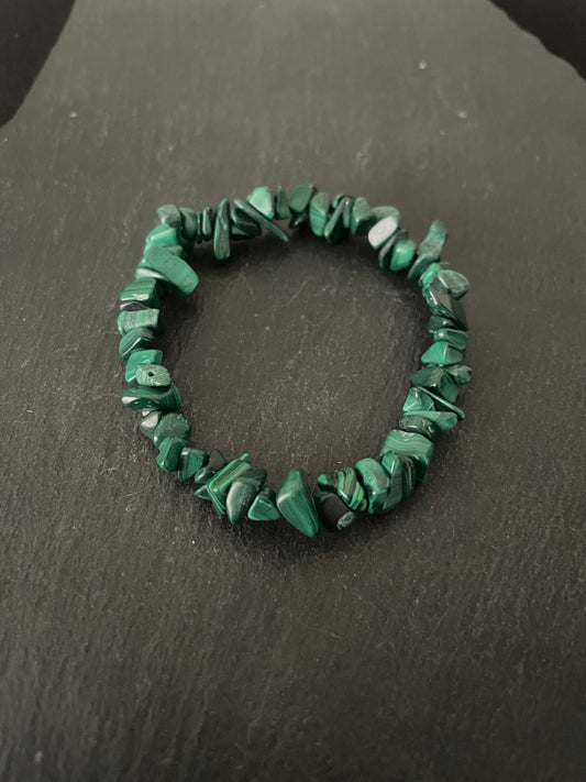 Malachite Chip Bracelet image 0