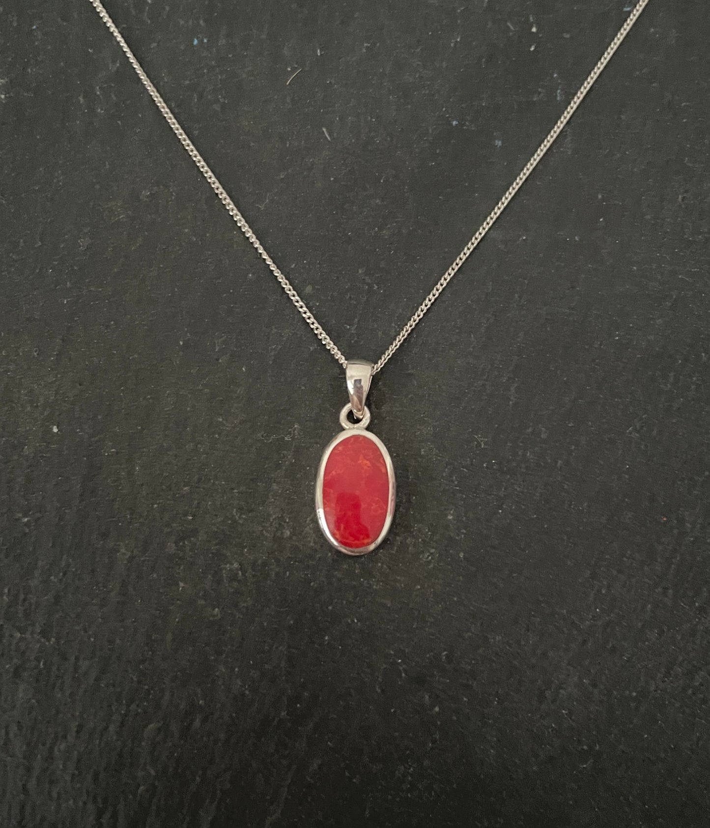 Oval Coral Pendant image 0