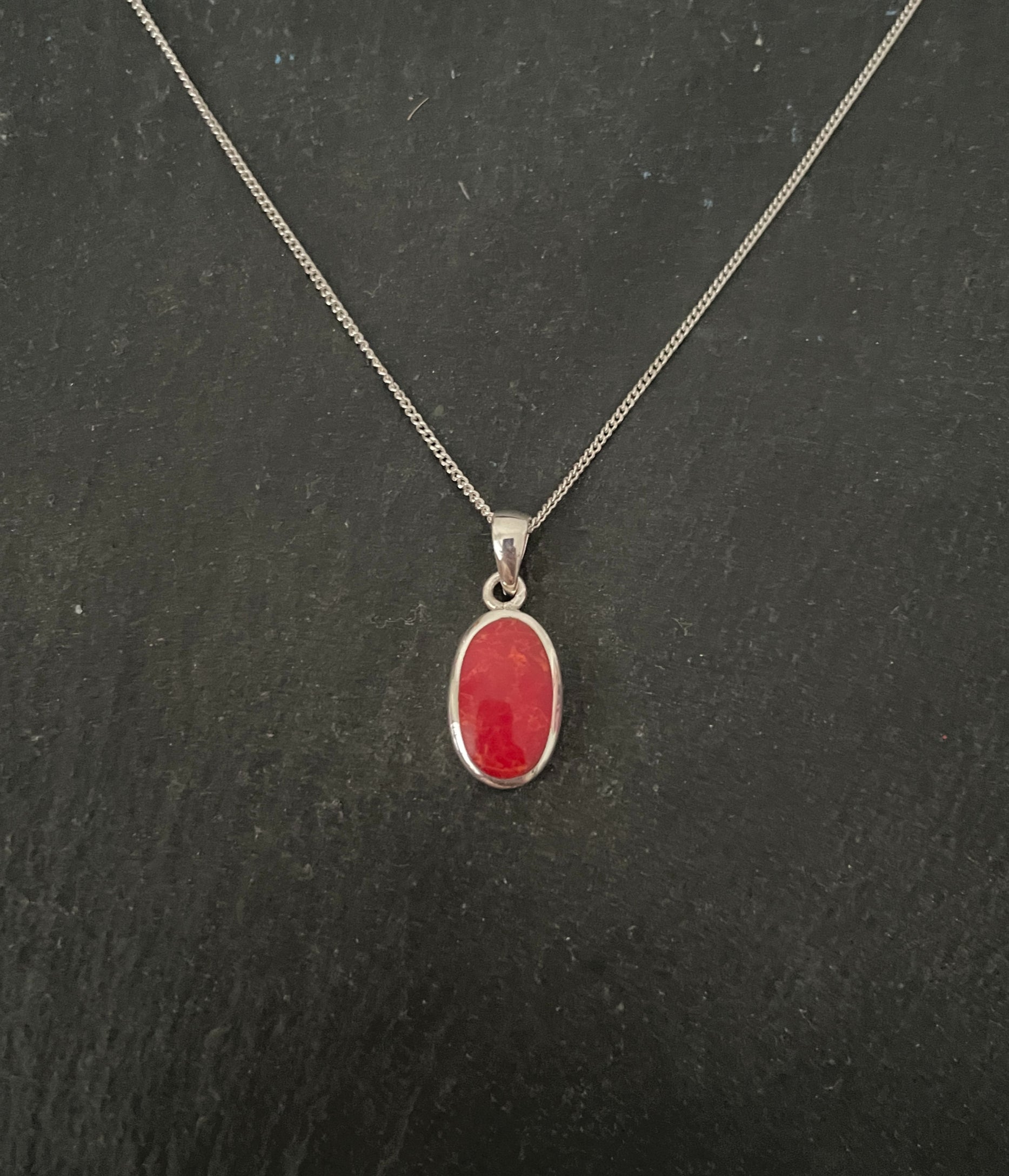 Oval Coral Pendant image 0