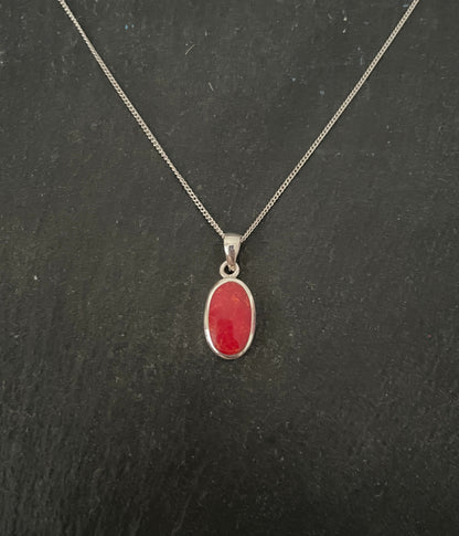 Oval Coral Pendant image 0