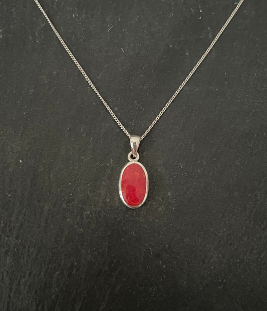 Oval Coral Pendant image 0