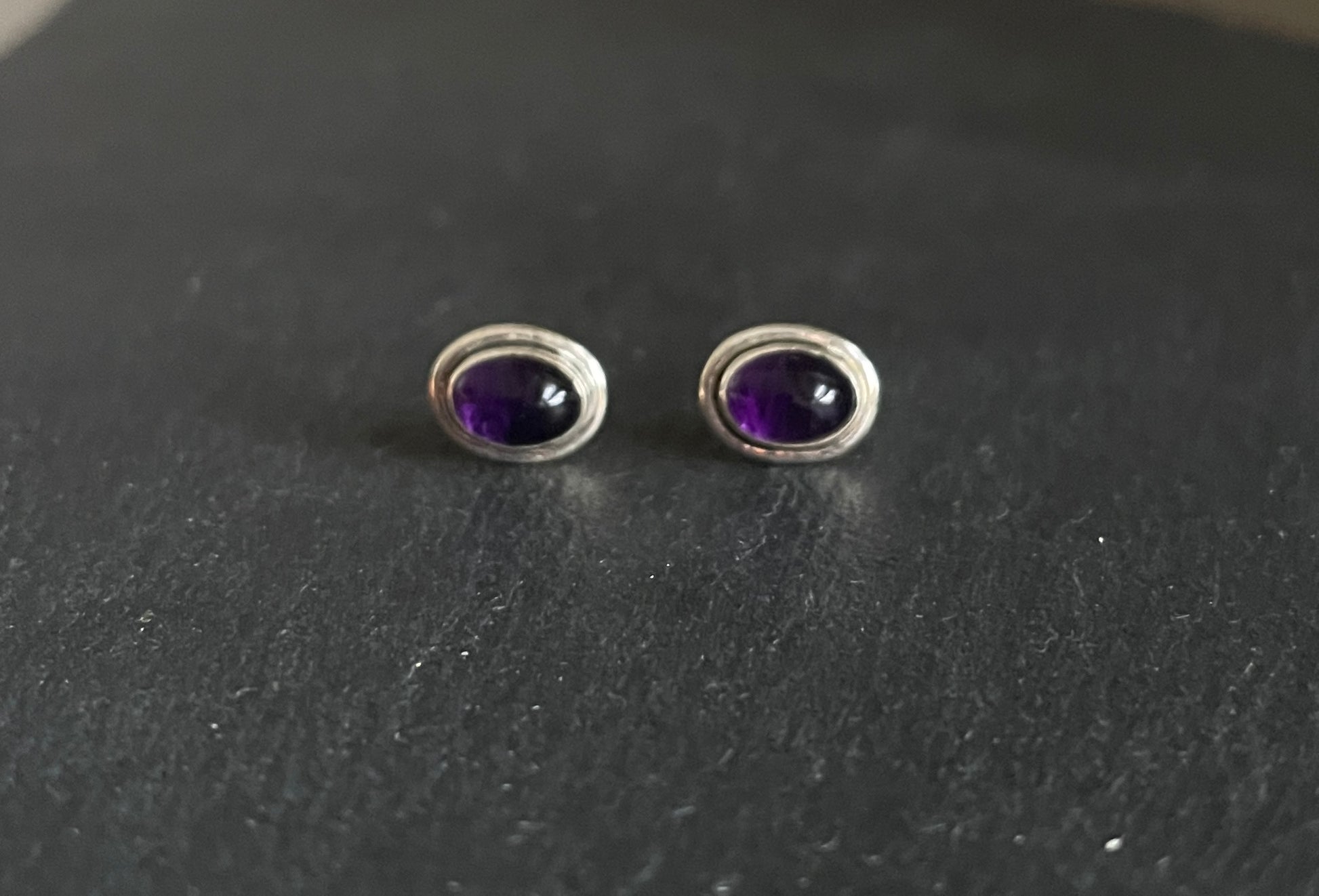 Amethyst Oval Stud Earrings image 0