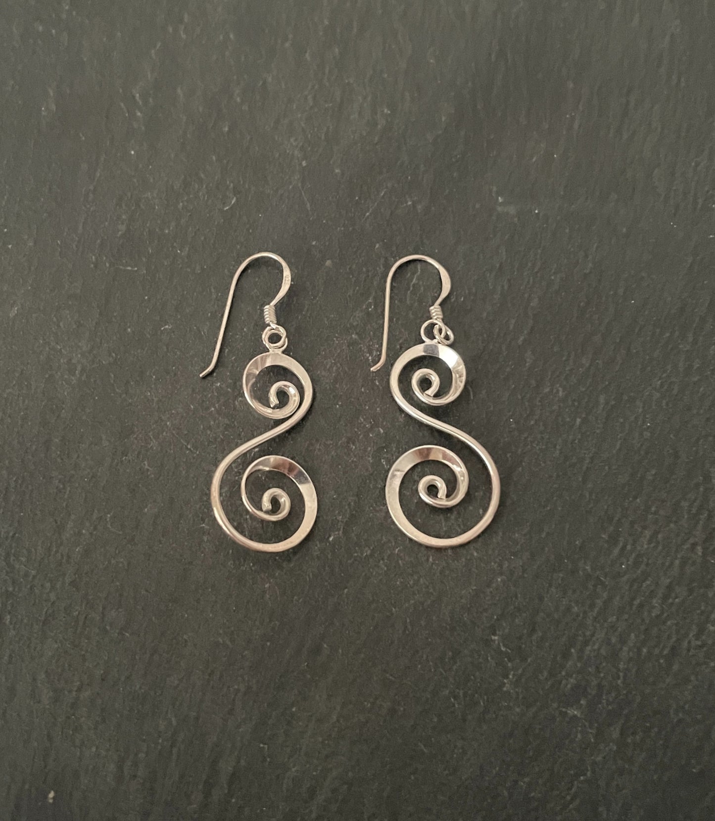 Silver Swirl Earrings image 0