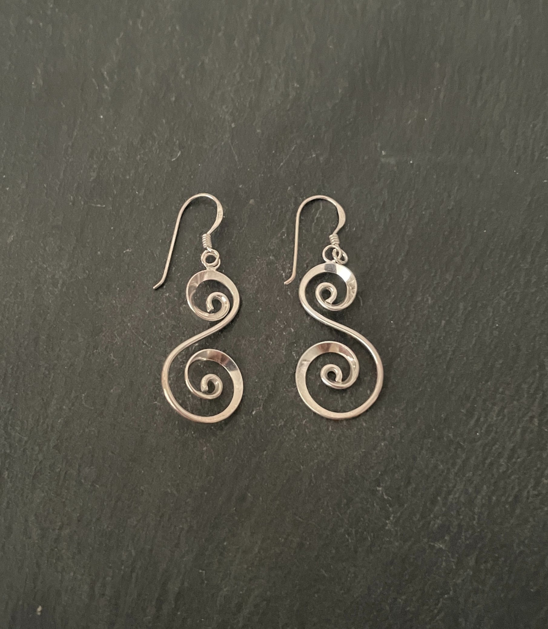 Silver Swirl Earrings image 0