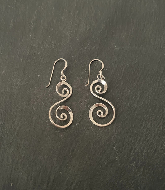 Silver Swirl Earrings image 0