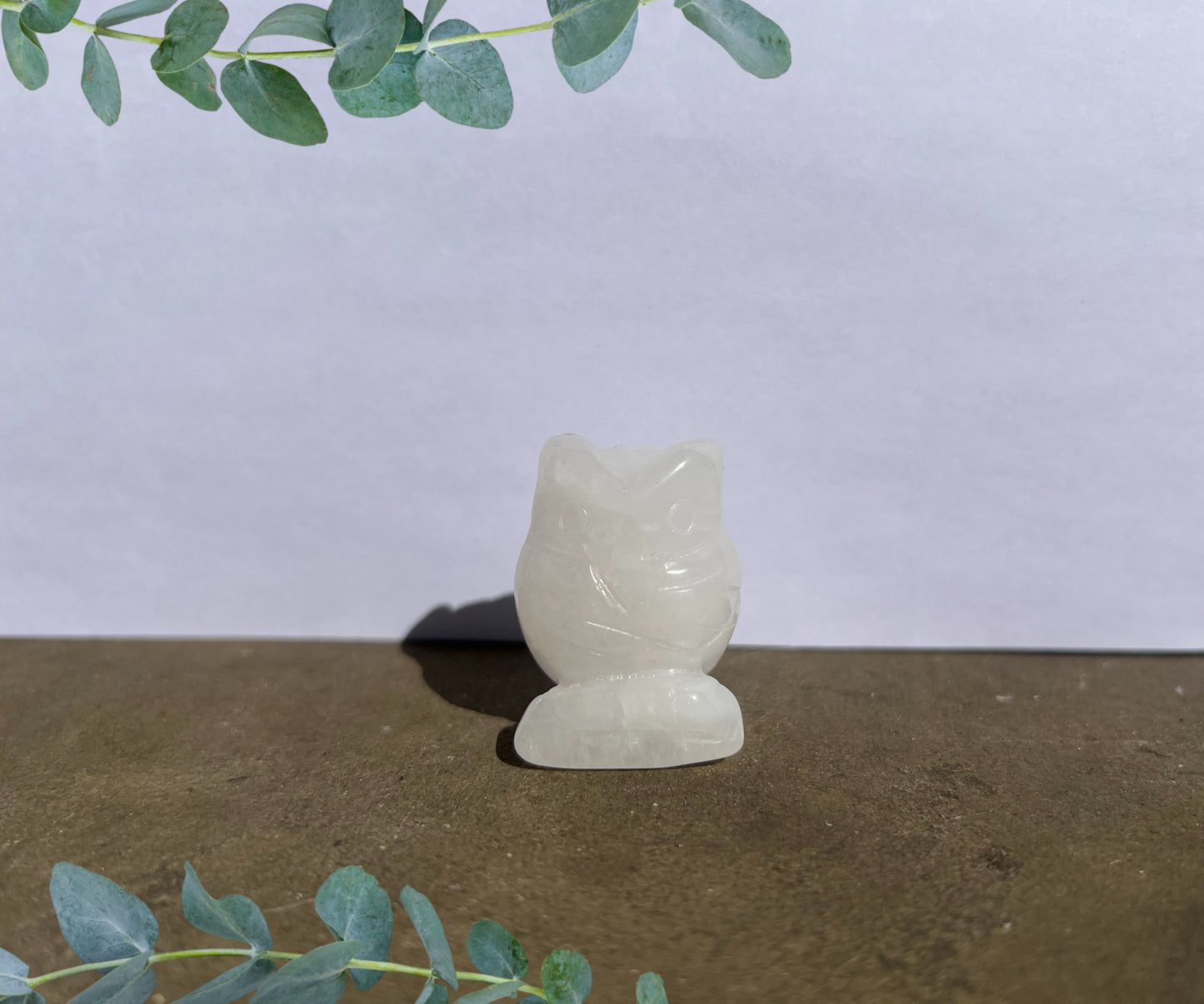 Clear Quartz Owl image 0
