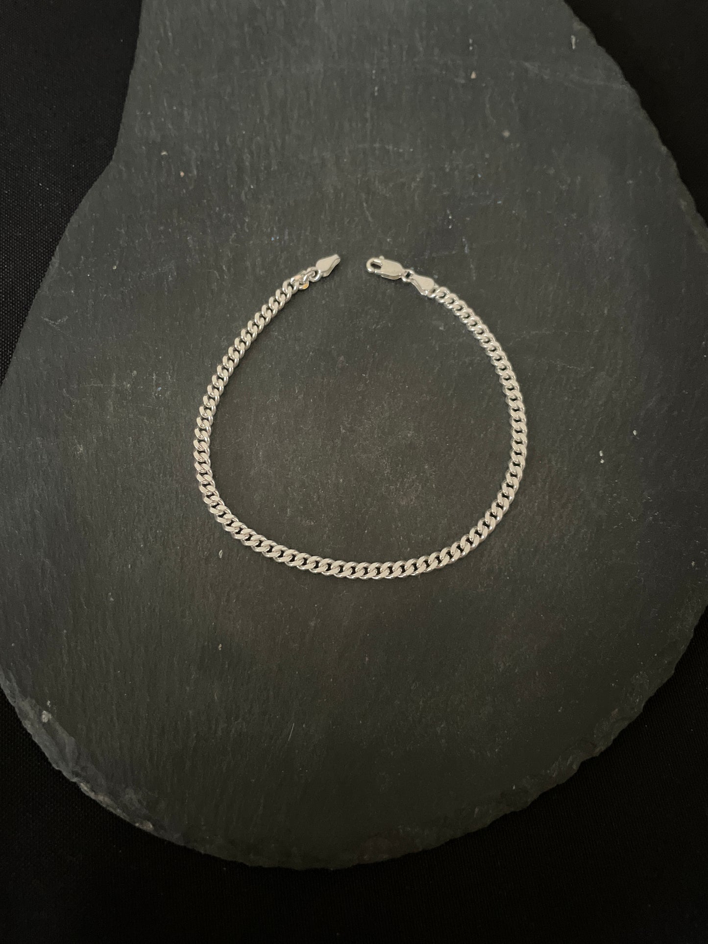 Sterling Silver Curb Chain Bracelet image 1