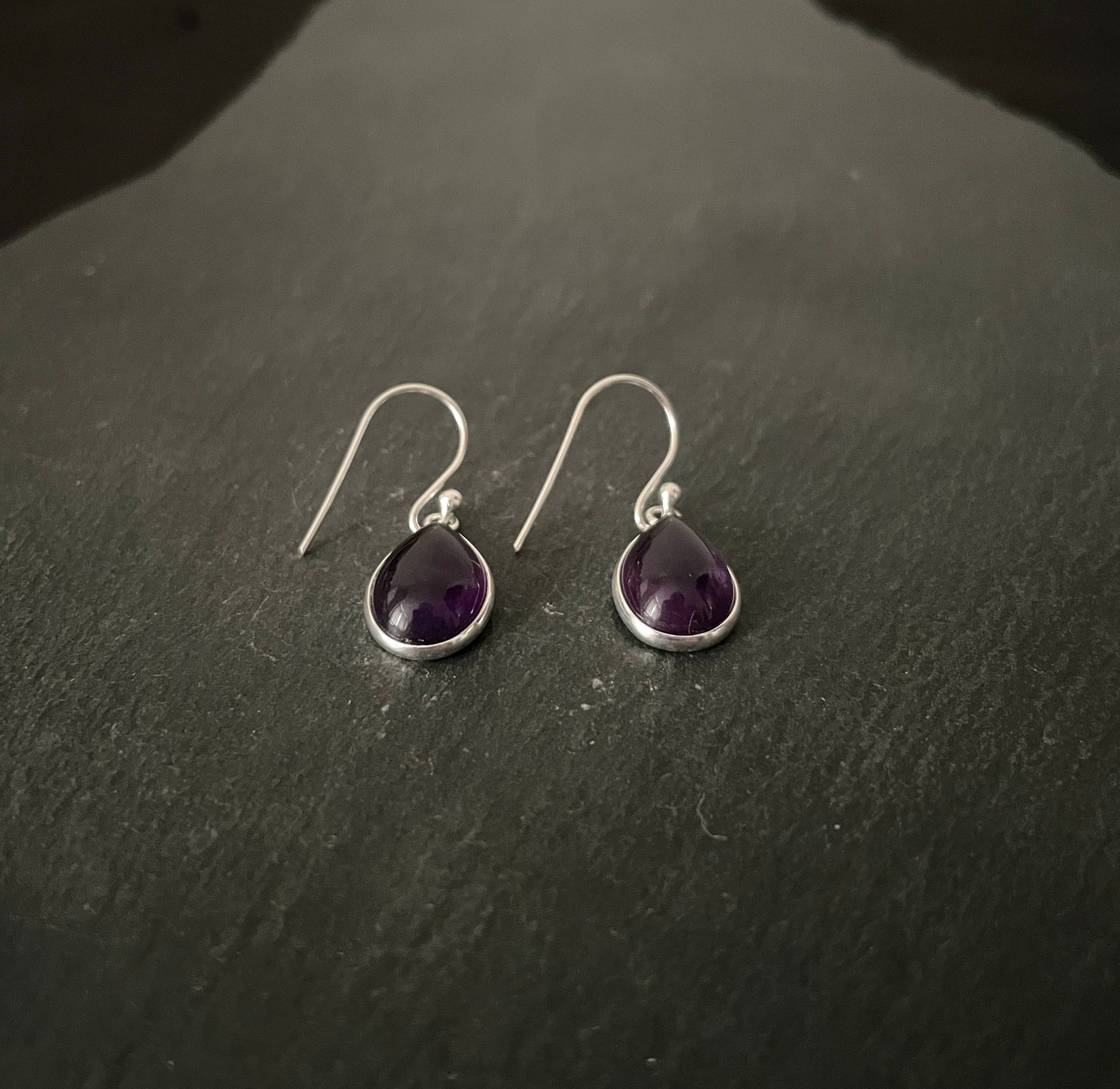 Amethyst Teardrop Earrings image 1