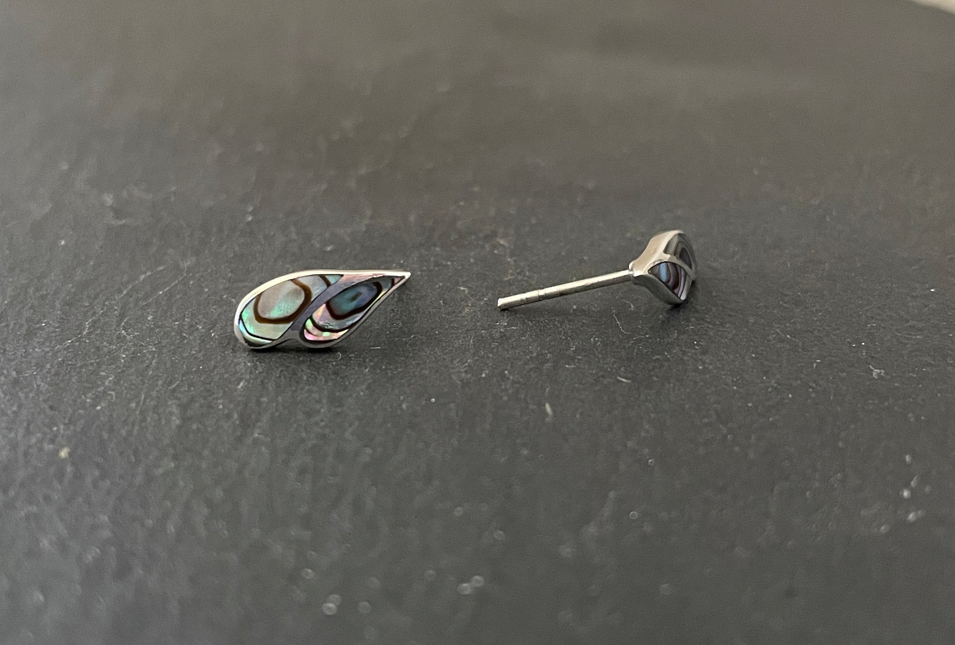 Teardrop Paua Shell Studs image 1