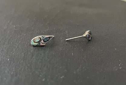 Teardrop Paua Shell Studs image 1