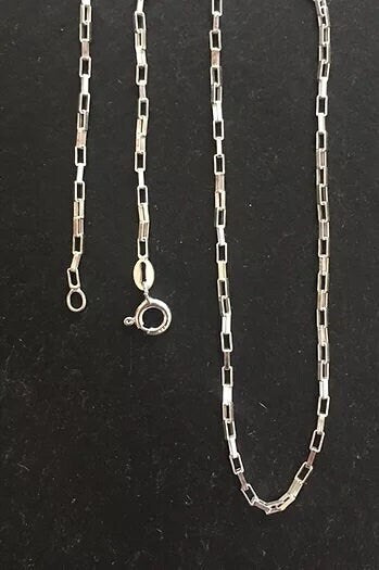 Sterling Silver Square Link Chain image 0