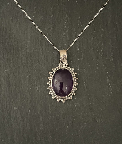 Amethyst Oval Pendant image 0