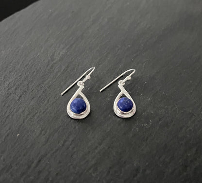 Lapis Lazuli Teardrop Earrings image 1