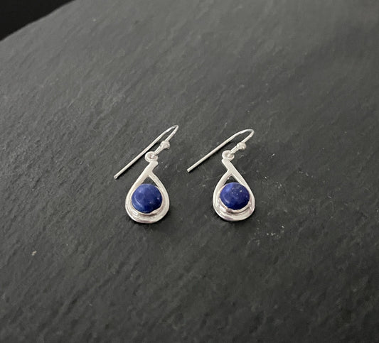 Lapis Lazuli Teardrop Earrings image 1