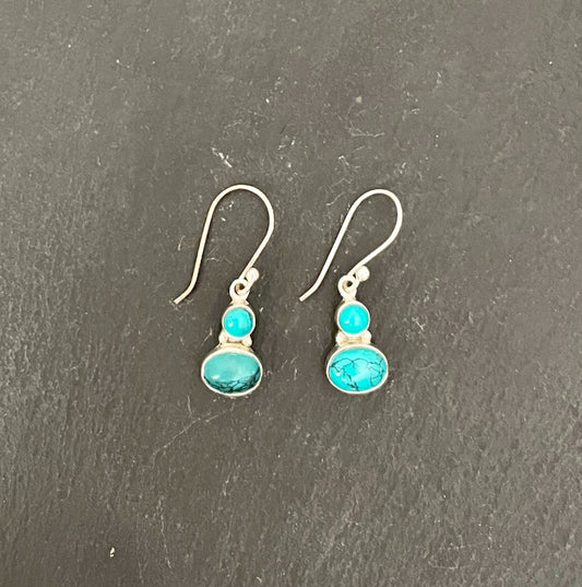 Turquoise and Silver Earrings image 0