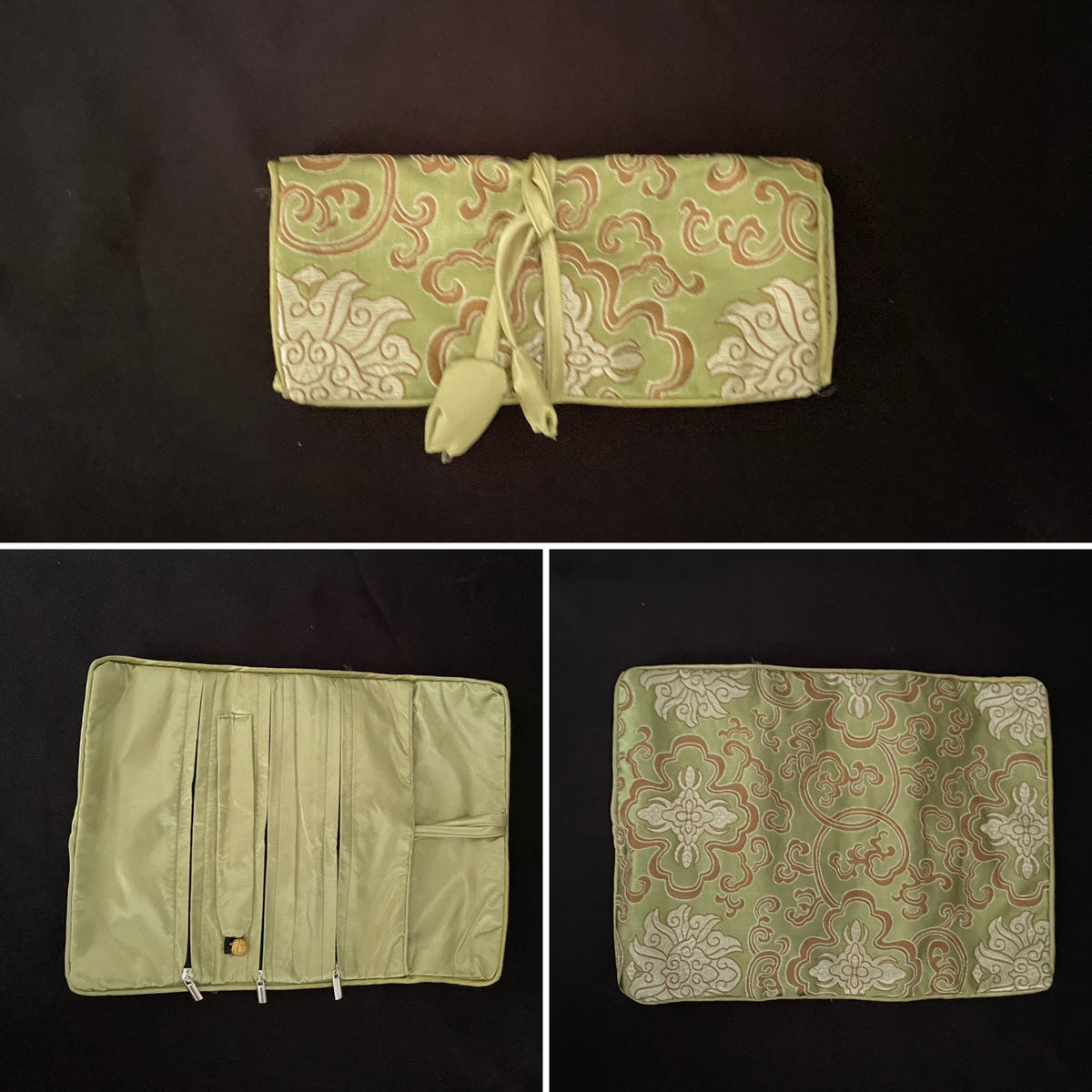 Green and Gold Jewellery Wrap