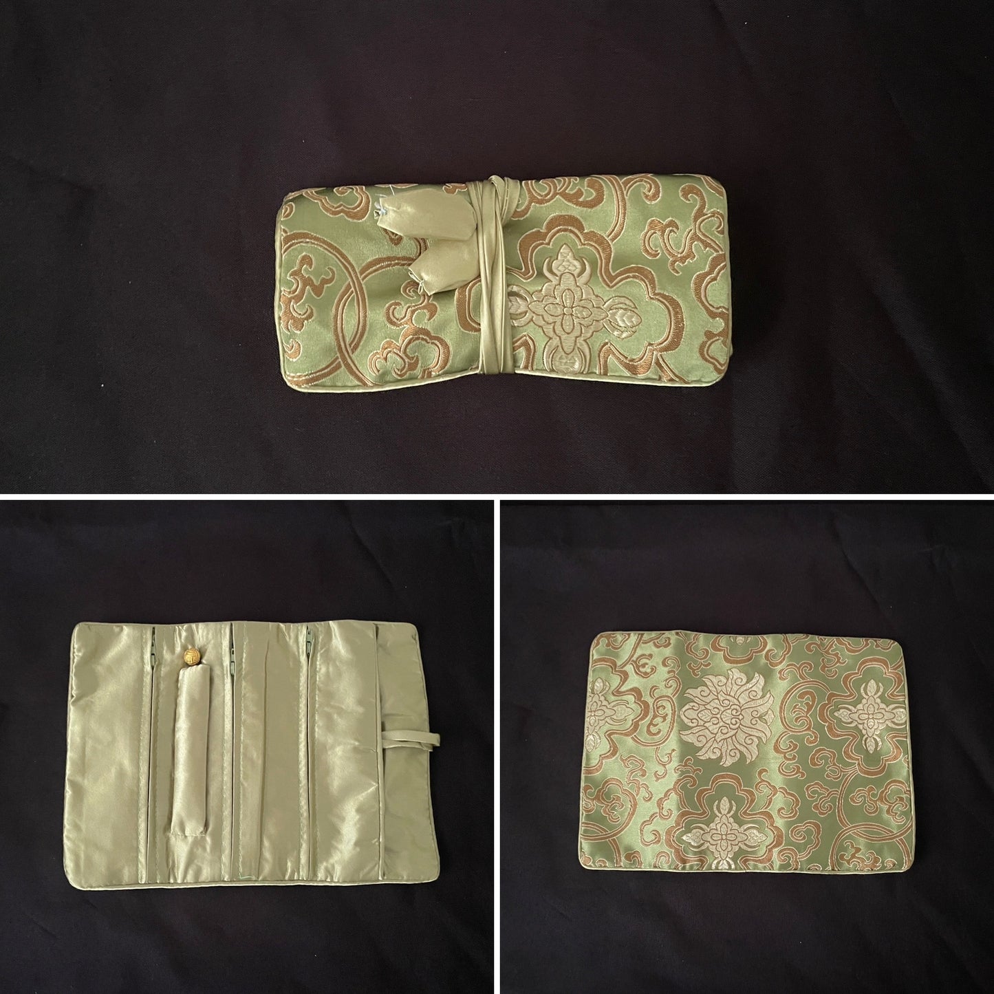 Green and Gold Jewellery Wrap