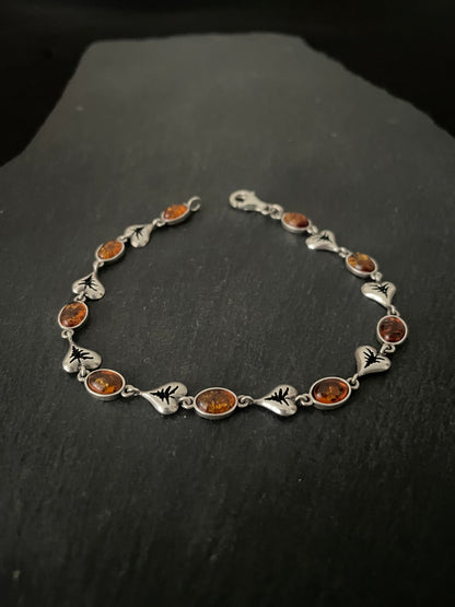 Amber and Silver Bracelet image 0