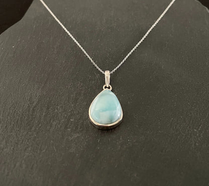Teardrop Larimar Pendant image 1