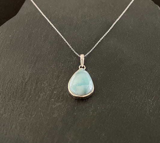 Teardrop Larimar Pendant image 1