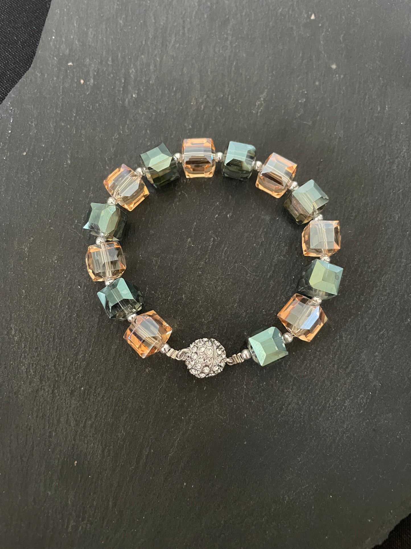Square Coloured Bead Bracelet image 1