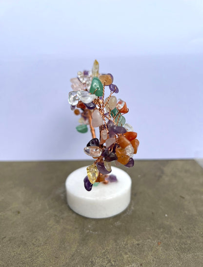 Gemstone Trees on White Stone Base image 4