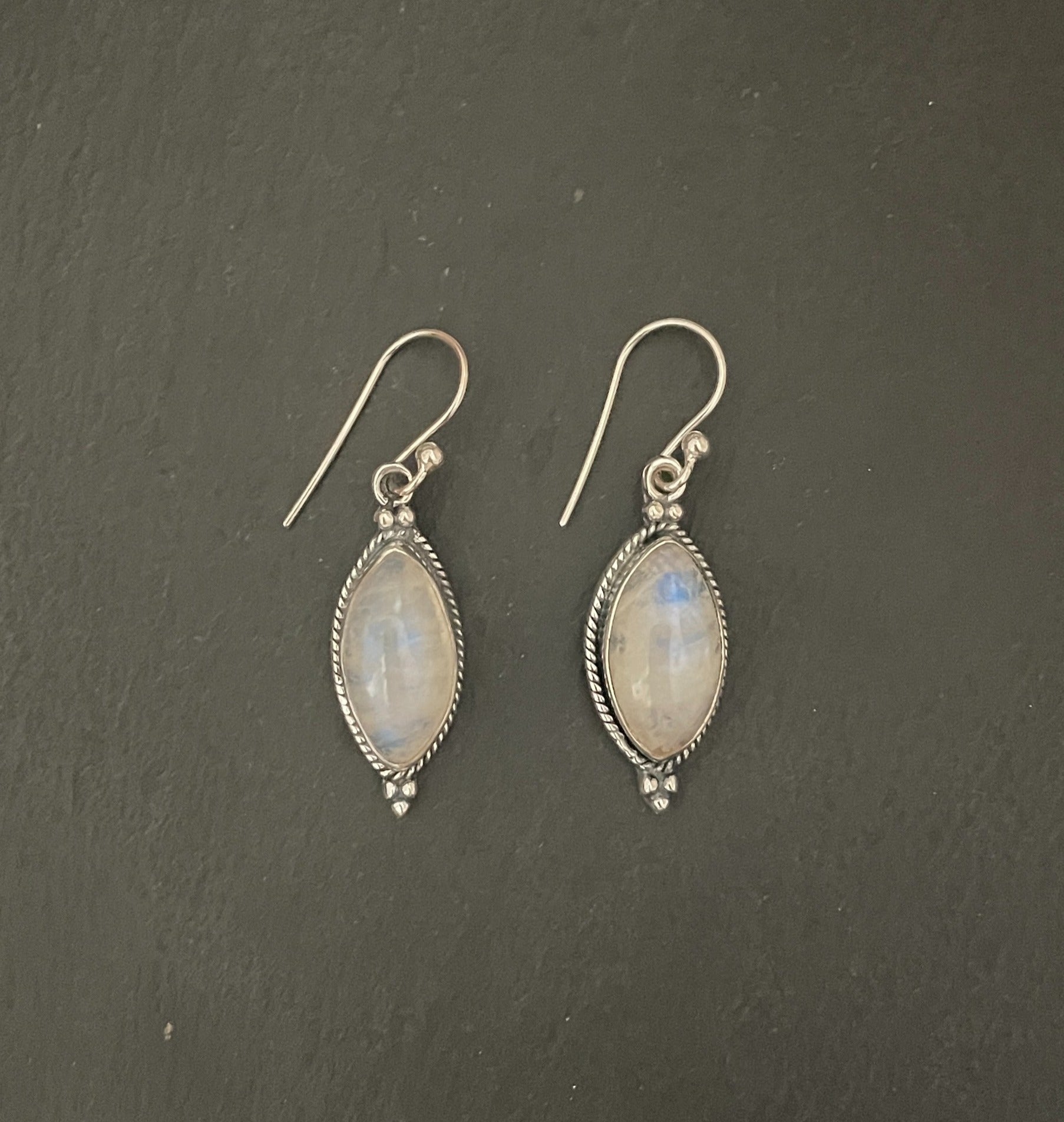 Moonstone Kite Drop Earrings image 0