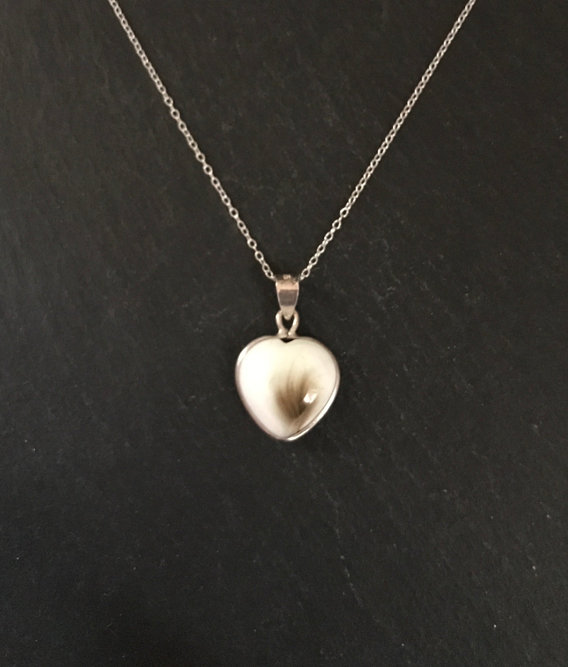 Shiva Shell and Silver Heart Pendant image 2