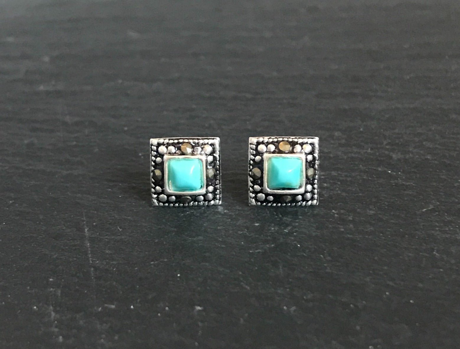 Marcasite Square Studs image 0