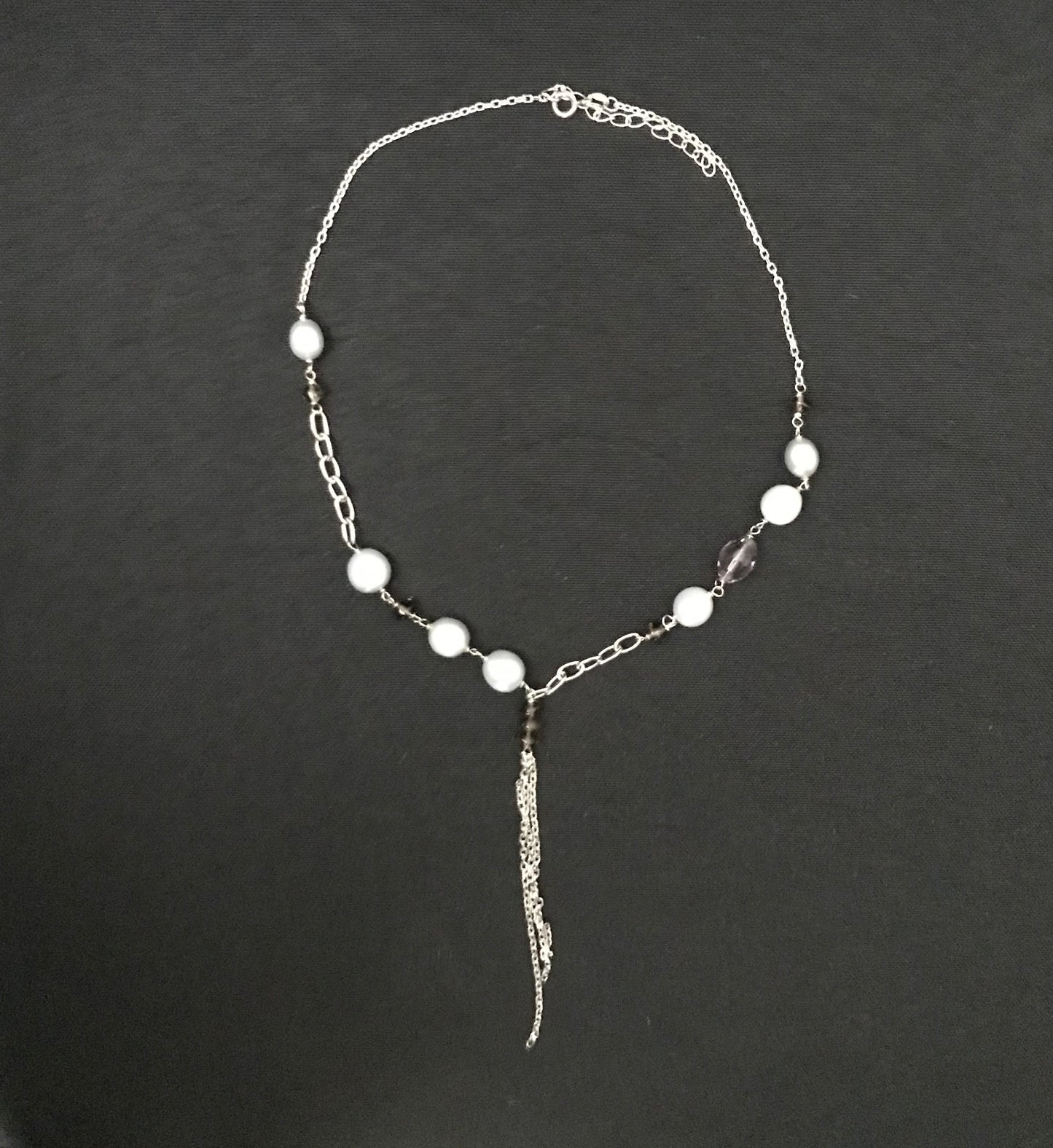Pearl and Silver Necklace image 0