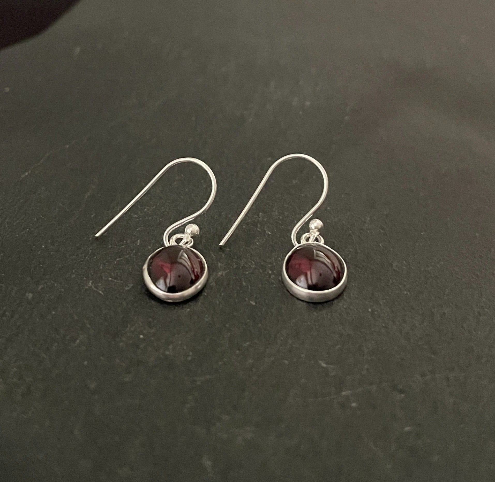 Garnet Oval Earrings image 1