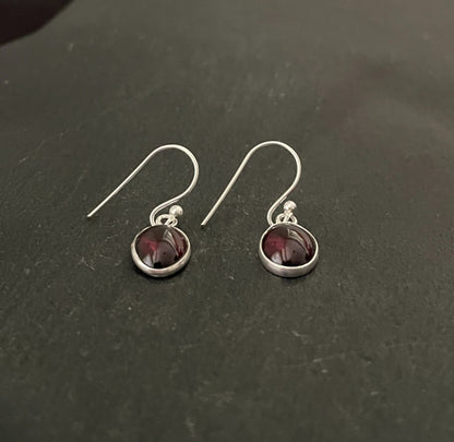 Garnet Oval Earrings image 1