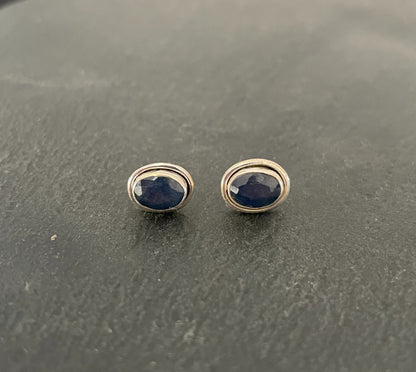 Oval Sapphire Stud Earrings image 0