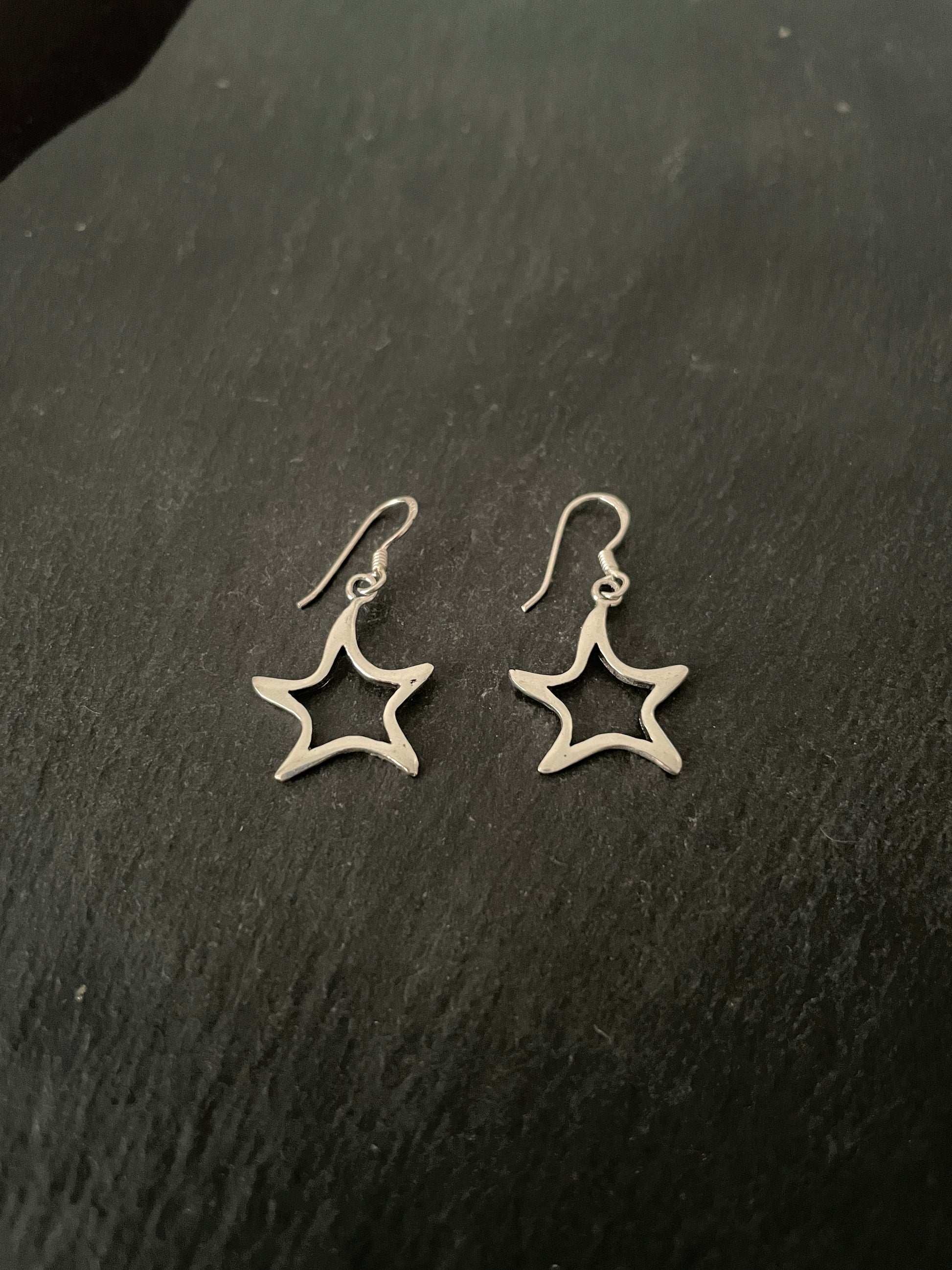 Silver Star Earrings image 1