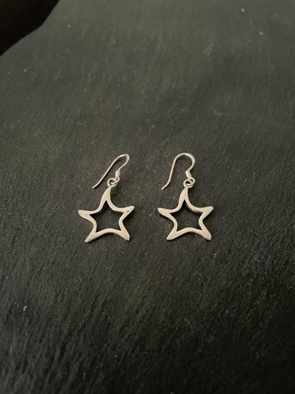 Silver Star Earrings image 1