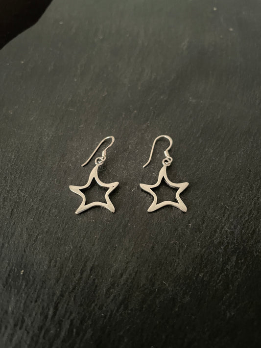 Silver Star Earrings image 1