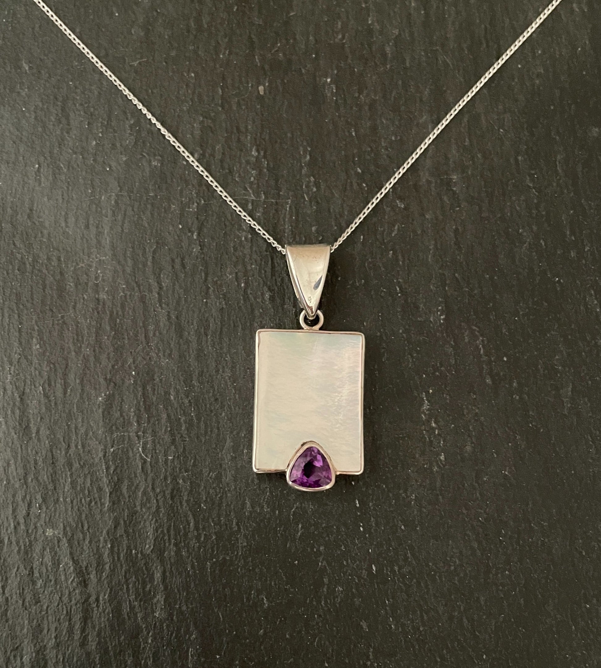 Amethyst and Mother of Pearl Pendant image 0